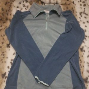 NWOT Blue colorblock, Columbia quarter zip, size M